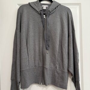 Athleta Gray Zip-Up Balance Hoodie